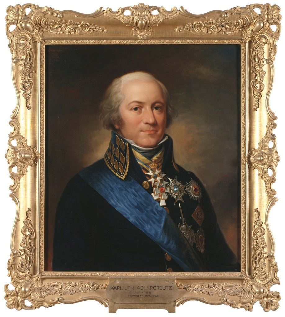 Karl Johan Adlercreutz, vintage artwork by Carl Vilhelm Nordgren, A3 (16x12") Poster Print