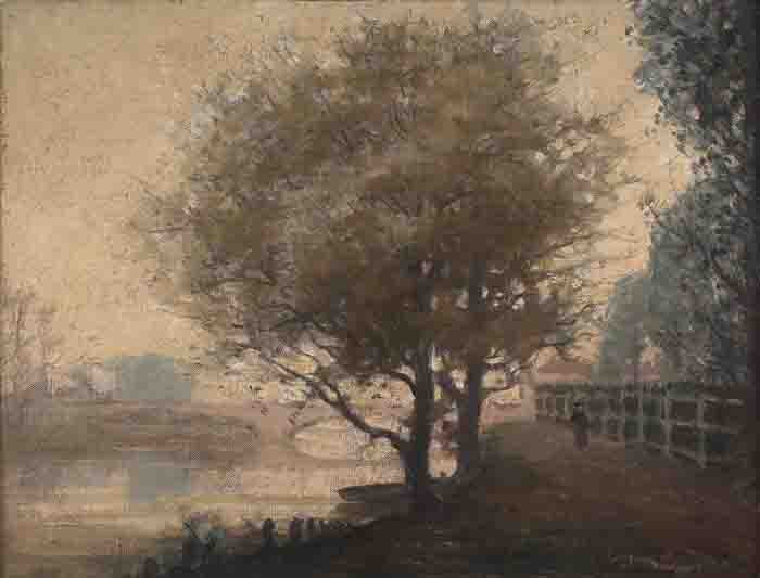 Along the River by Charles Augustus Lasar,A3(16x12")Poster
