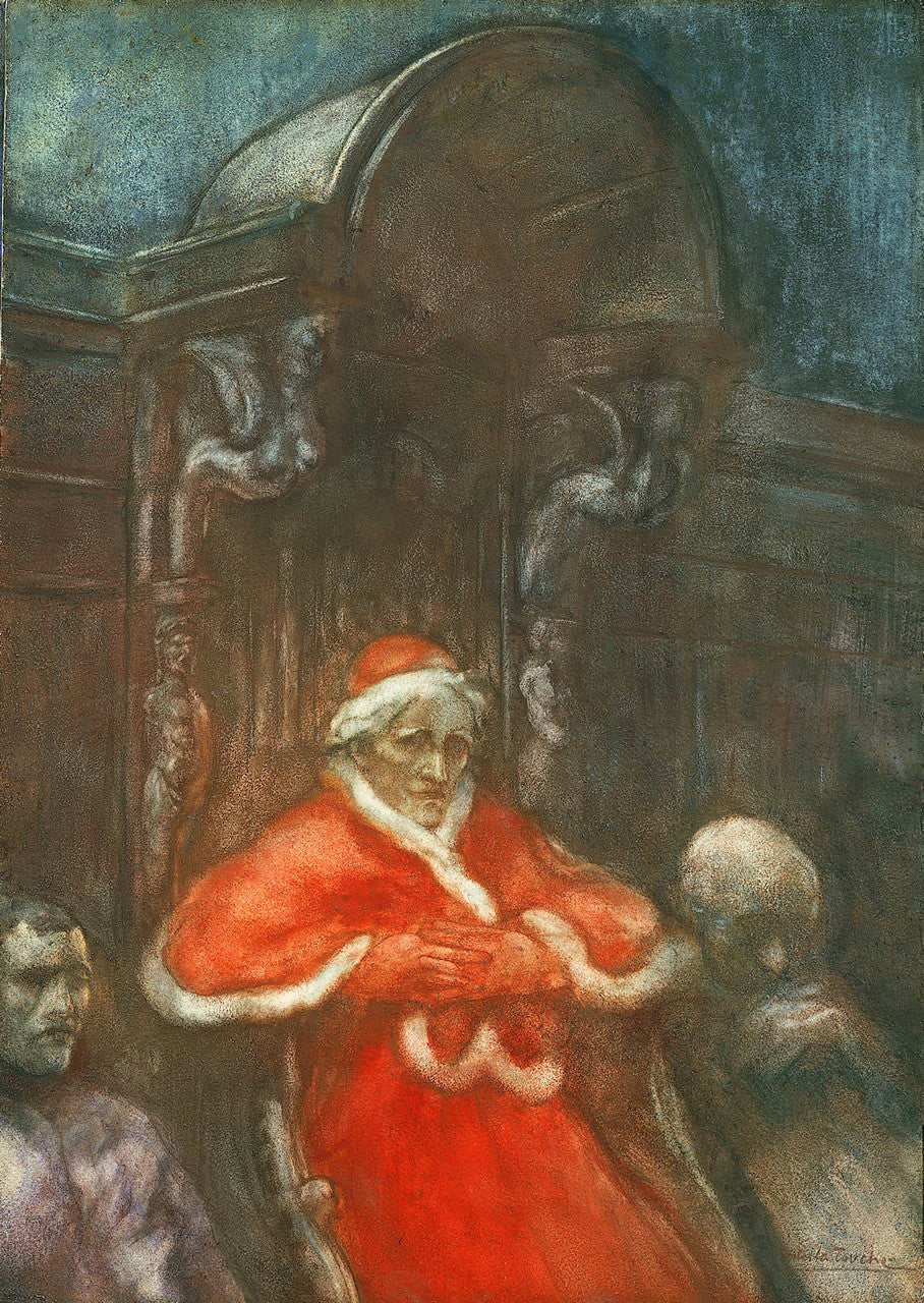 The Cardinal, vintage artwork by Gaston La Touche, 12x8" (A4) Poster