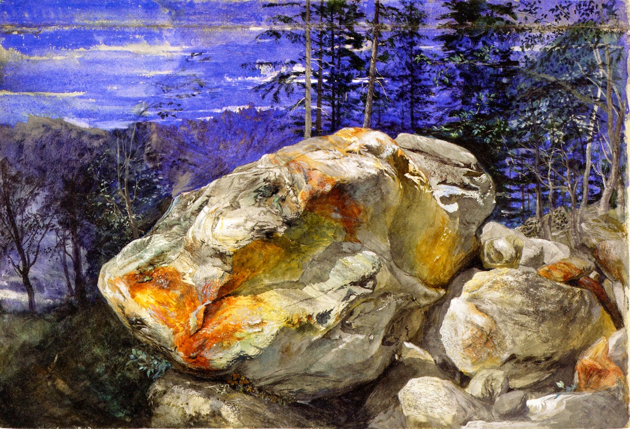 Fragment of the Alps, vintage artwork by John Ruskin, A3 (16x12") Poster Print