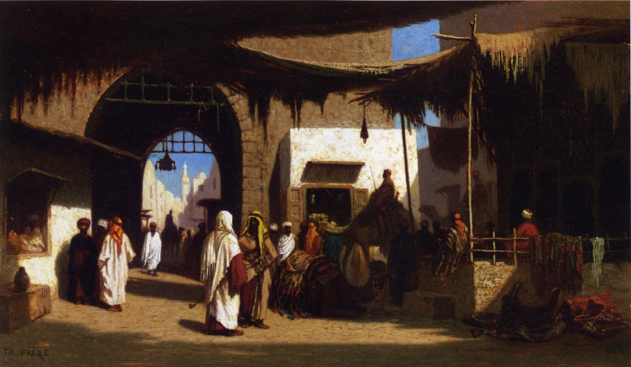 Dans la ruelle, Beruit, vintage artwork by Charles Theodore Frère, A3 (16x12") Poster Print