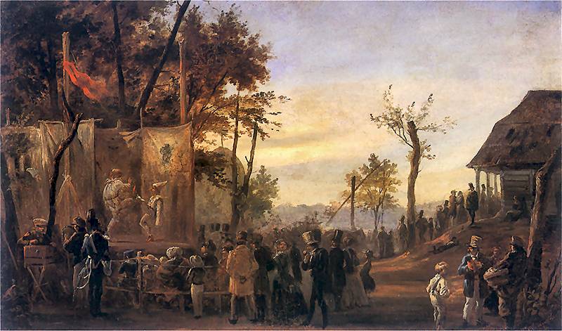 The Circus, vintage artwork by Franciszek Kostrzewski, 12x8" (A4) Poster