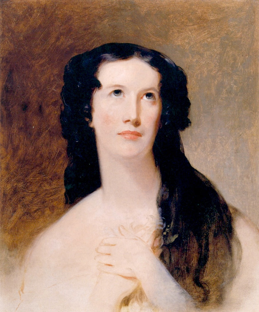 Mary Ann Paton (Mrs. Wood), vintage artwork by Thomas Sully, 12x8" (A4) Poster