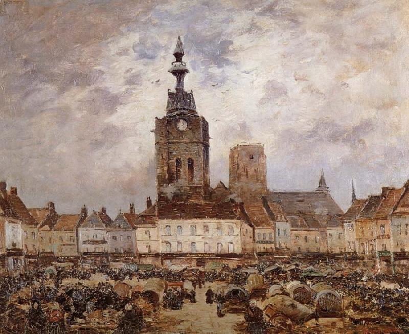 Place de Bethune, Market by Louis Braquaval,A3(16x12")Poster