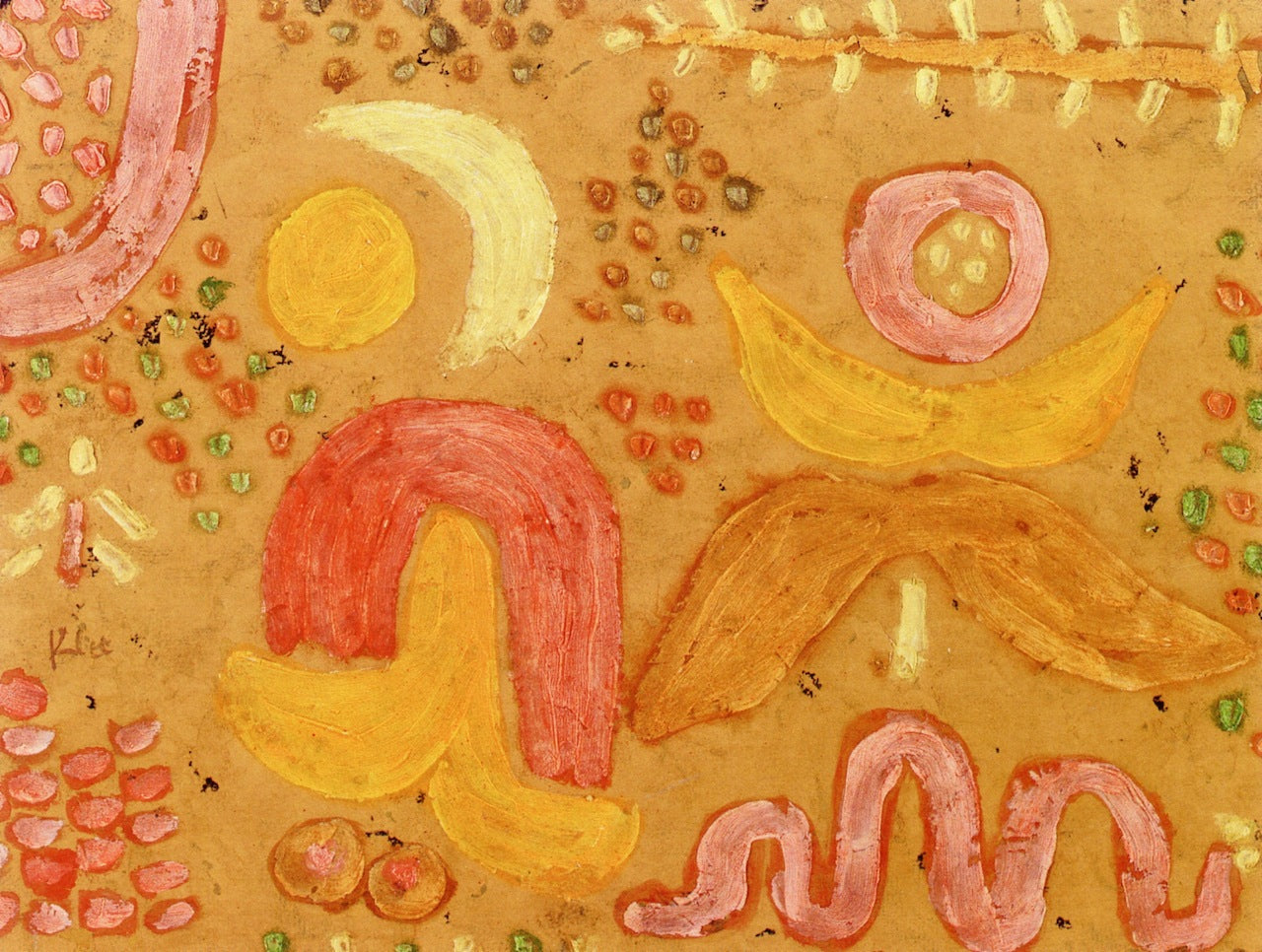 The Garden in Hot Weather, vintage artwork by Paul Klee, 12x8" (A4) Poster