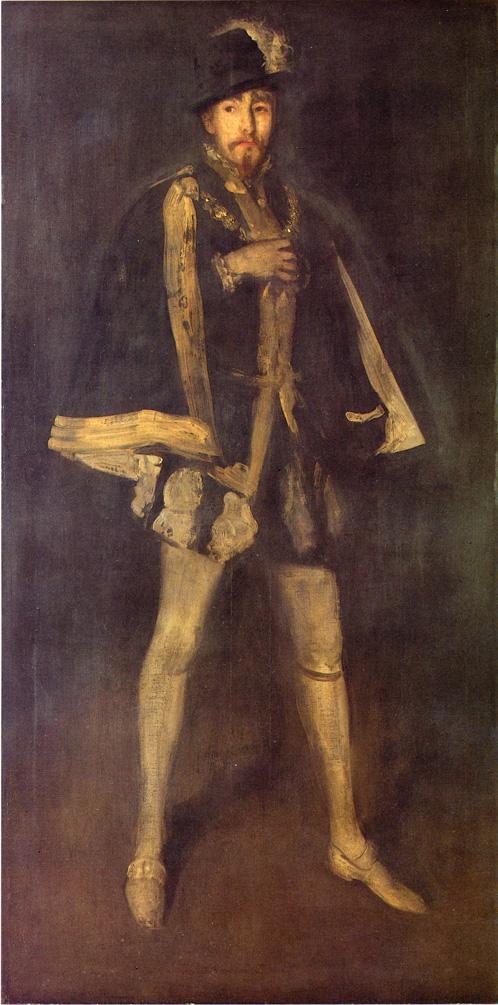 Arrangement in Black, No. 3: Sir Henry Irving as Philip II of Spain, vintage artwork by James Abbott McNeill Whistler, 12x8" (A4) Poster