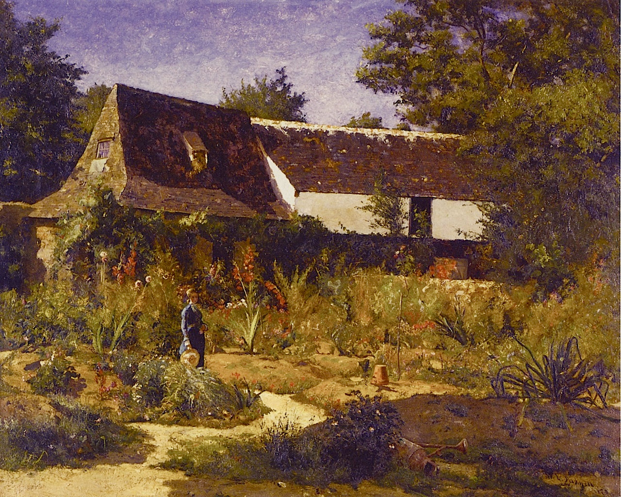 A French Garden, Provence by William Lamb Picknell,A3(16x12")Poster