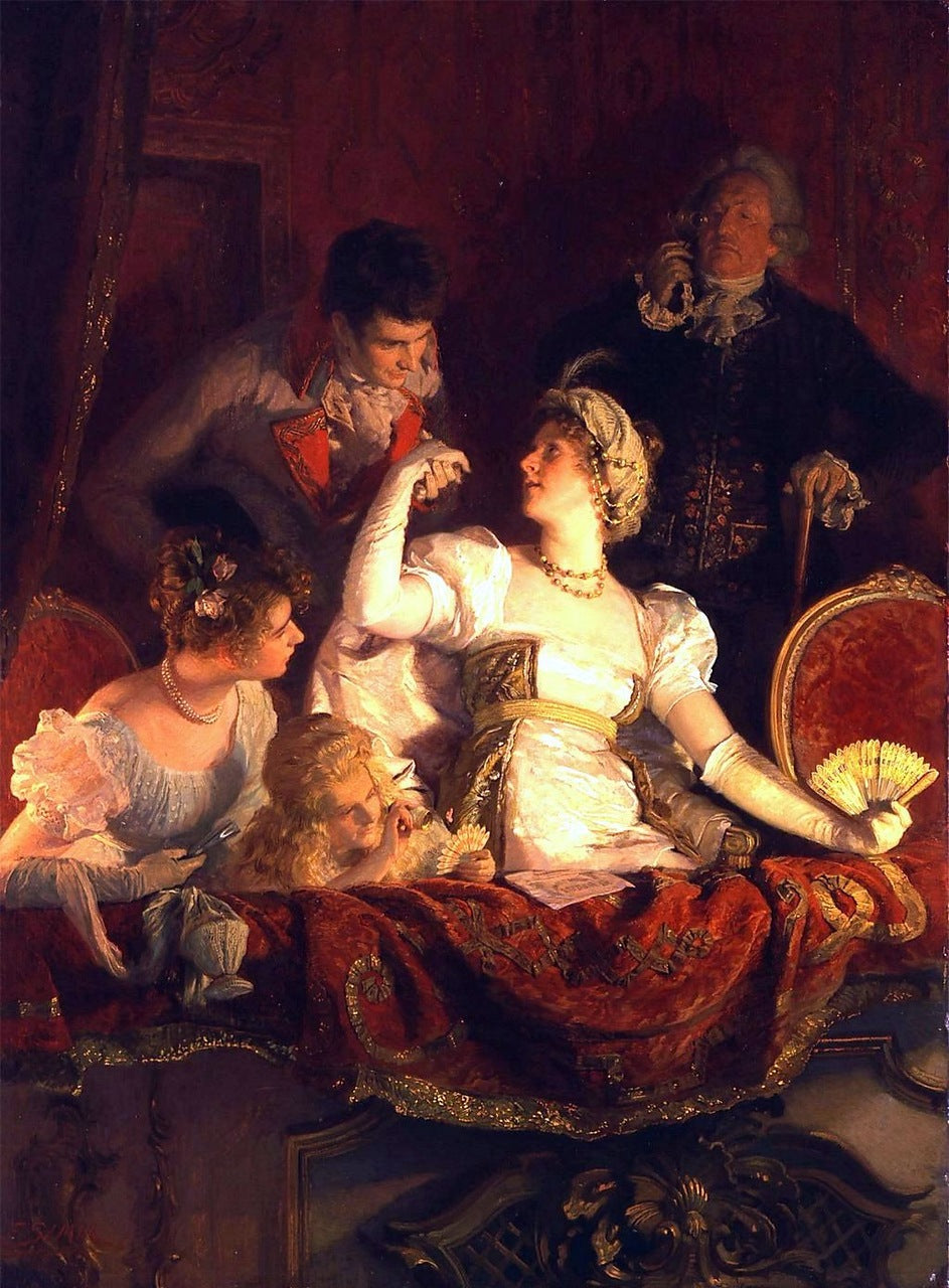 Theatre scene, vintage artwork by Franz Xavier Simm, 12x8" (A4) Poster