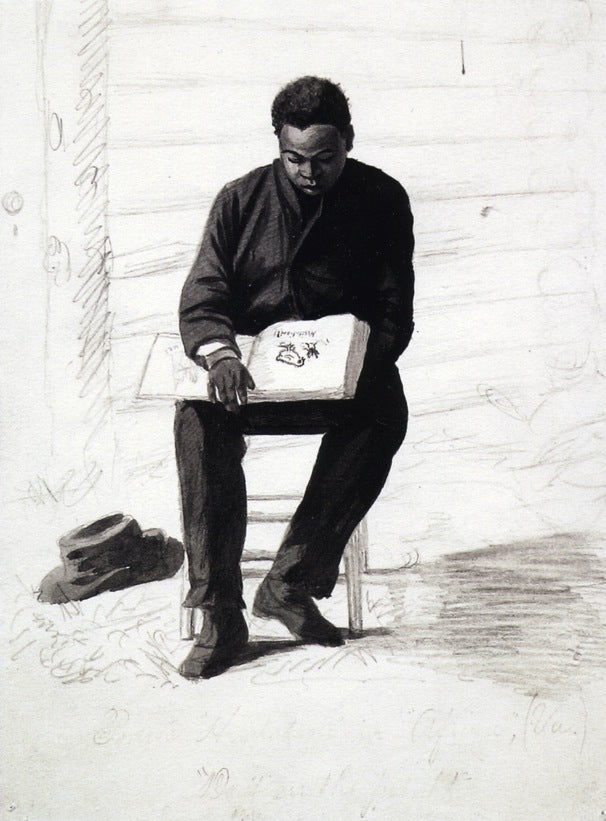 Boy and Book, vintage artwork by Charles Ethan Porter, 12x8" (A4) Poster