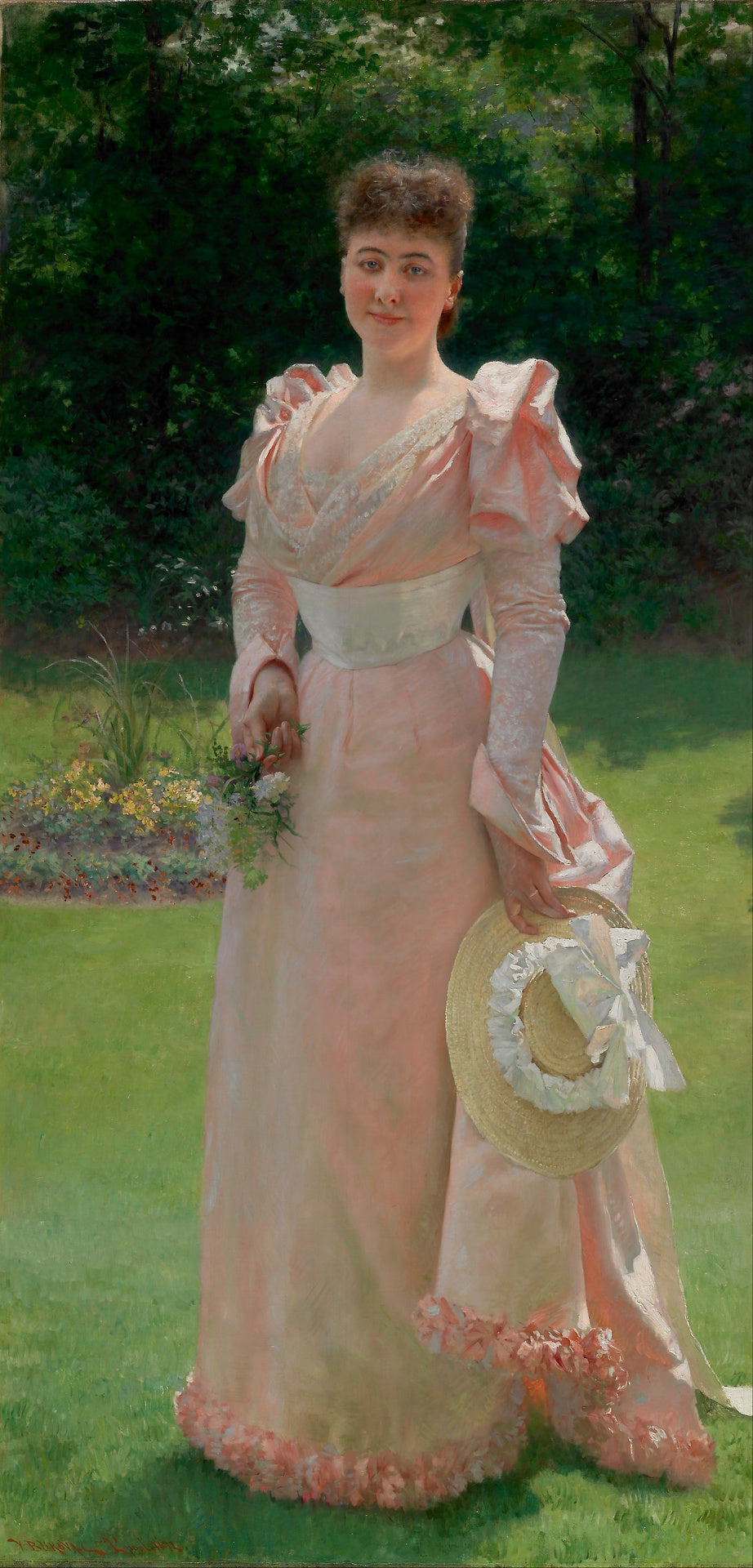 Mrs Richard Le Doux, vintage artwork by Vlaho Bukovac, 12x8" (A4) Poster
