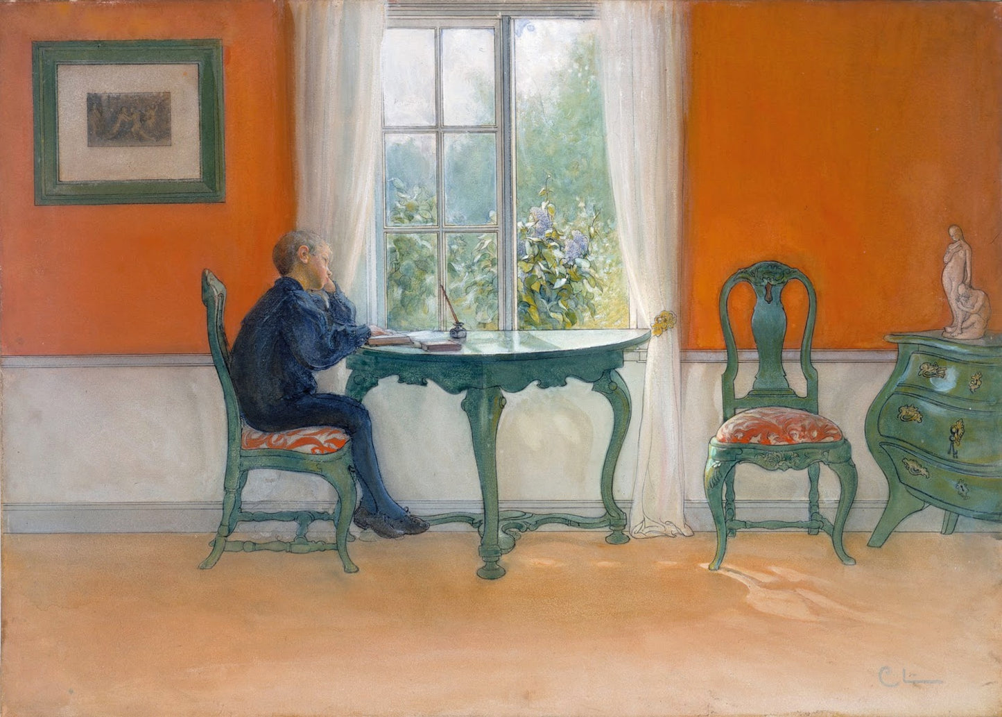 Ehtoja luetaan by Carl Larsson,A3(16x12")Poster