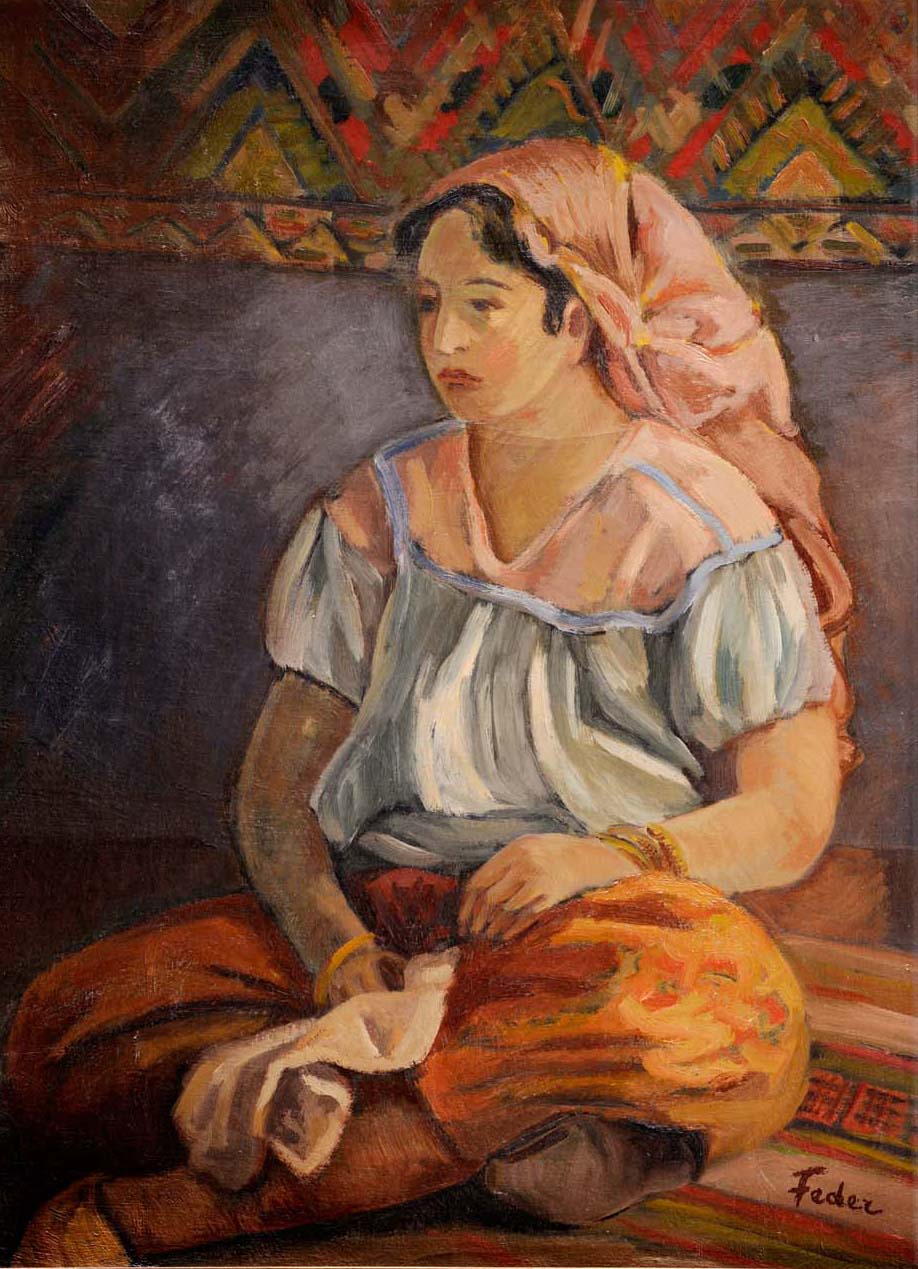 Portrait of a Turkish Woman by Adolphe Feder,16x12(A3) Poster