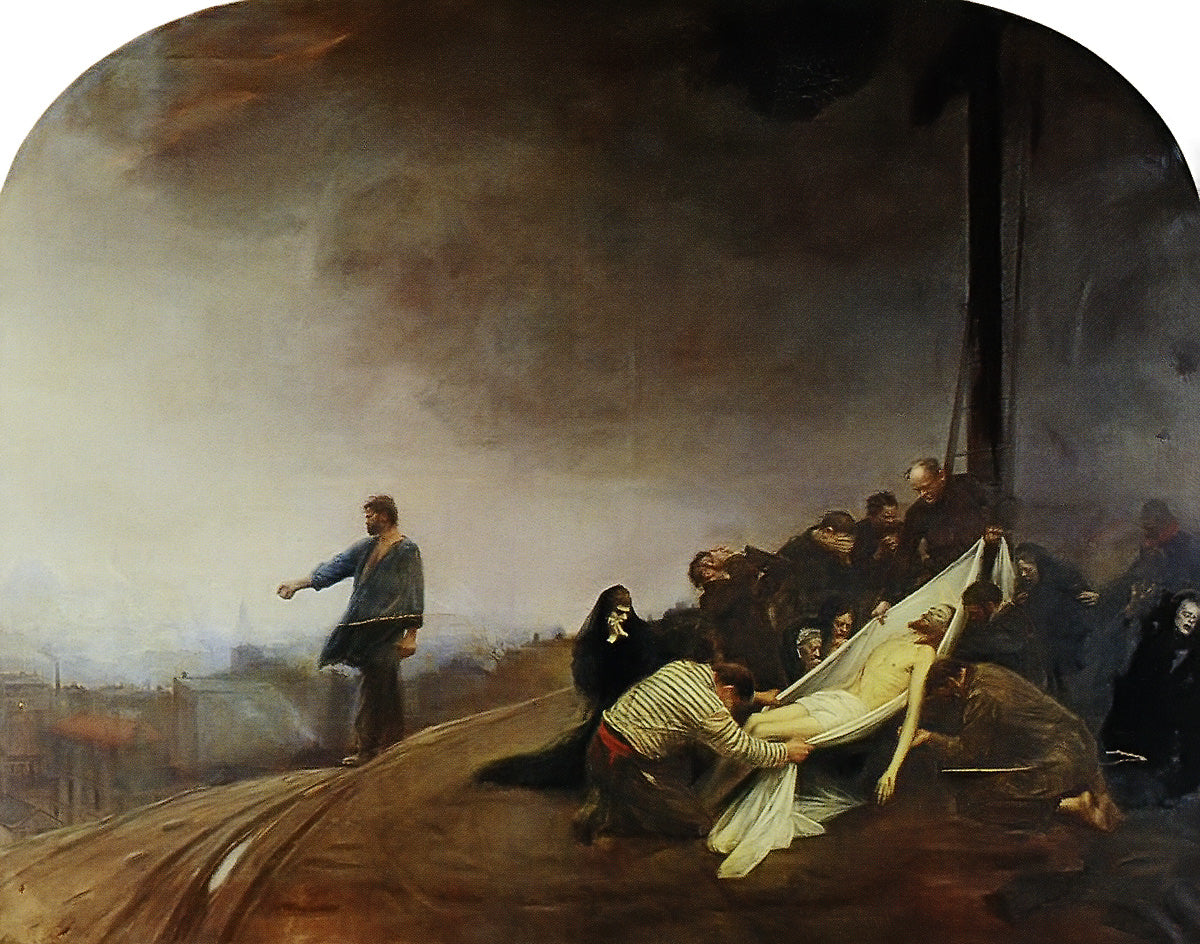Deposition du Christ, vintage artwork by Jean-Georges Beraud, 12x8" (A4) Poster