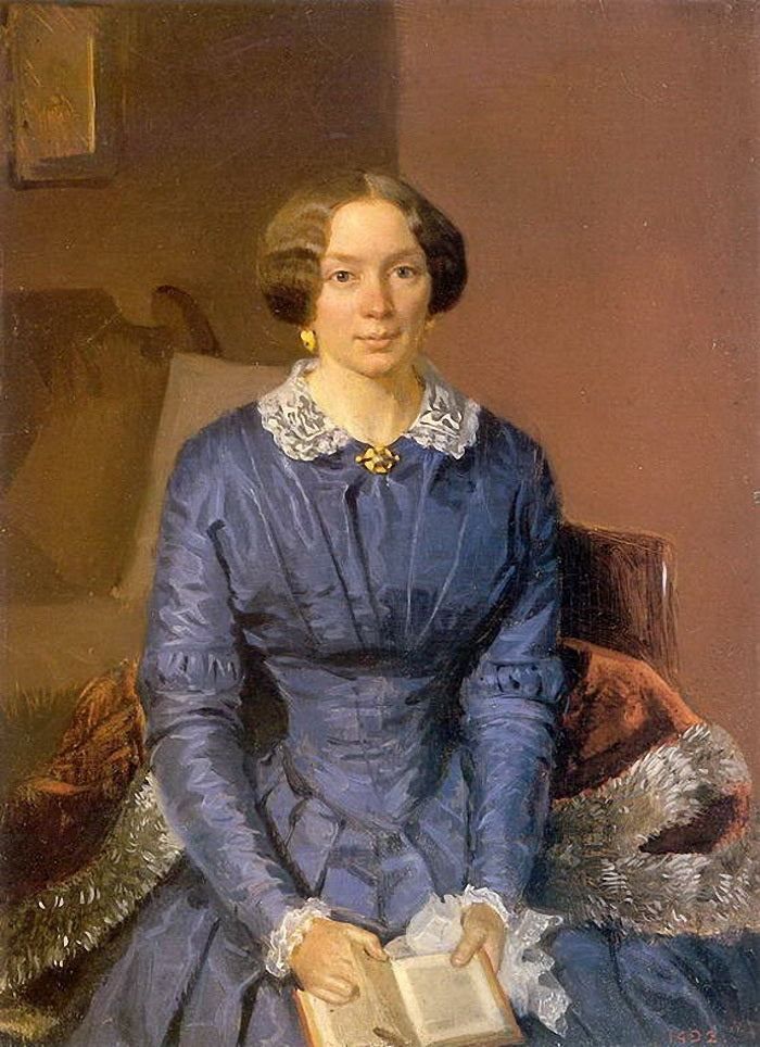 Portrait of M.I Krylova, vintage artwork by Pavel Fedotov, A3 (16x12") Poster Print