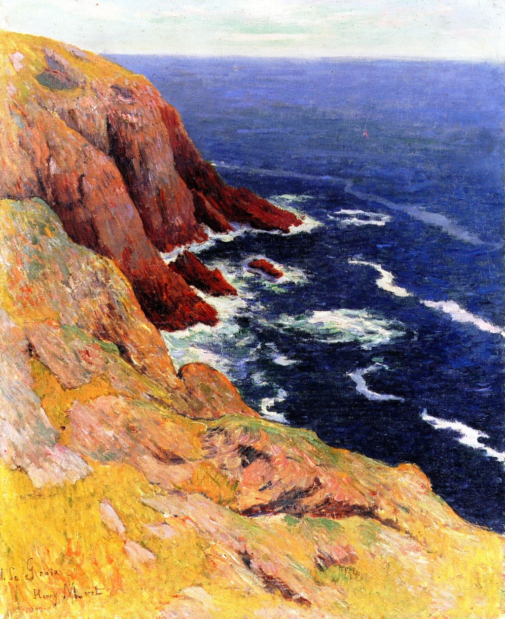 The Cliffs at the Ile de Groix by Henry Moret,A3(16x12")Poster