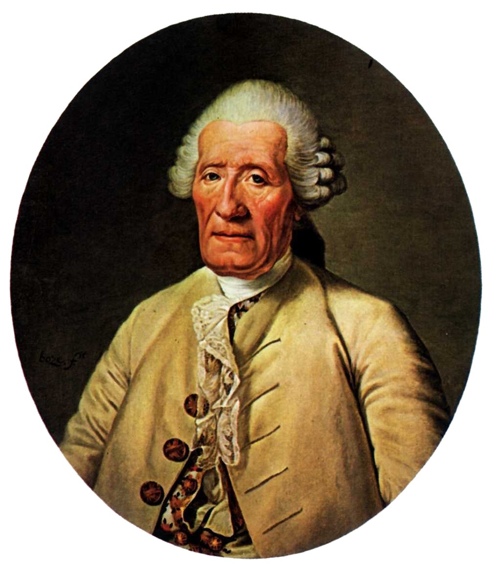 Portrait of Jacques de Vaucanson, vintage artwork by Joseph Boze, 12x8" (A4) Poster