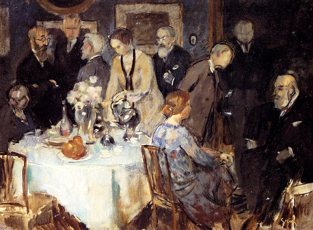 Figures In An Interior by Jules-Alexandre Grun,A3(16x12")Poster