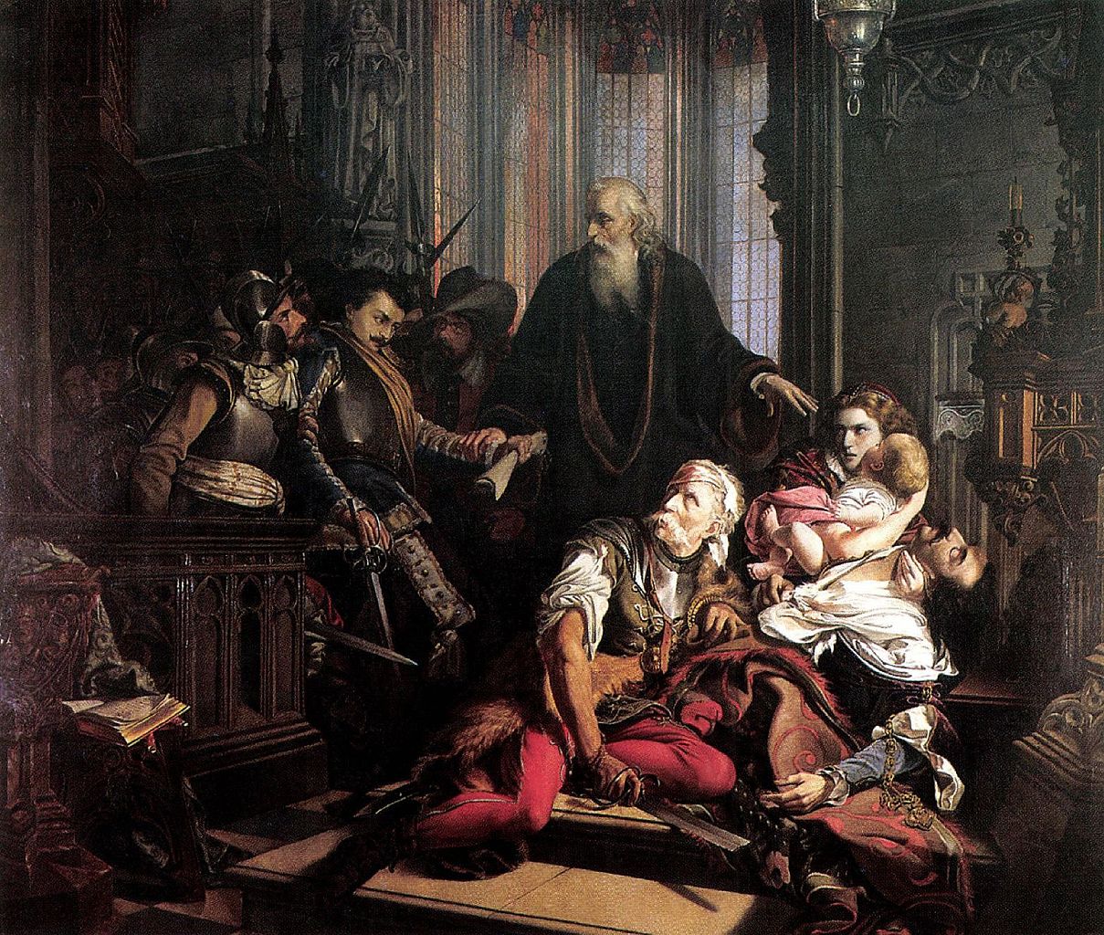 Kuricz and Labane, vintage artwork by Viktor Madarász, 12x8" (A4) Poster