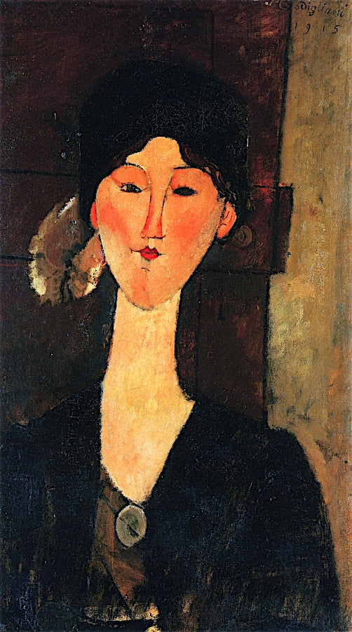 Beatrice Hastings Standing by a Door by Amedeo Modigliani,16x12(A3) Poster
