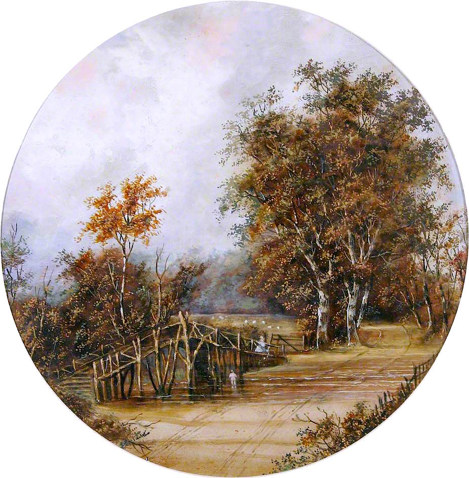 Costessey Stick Bridge, Longloather Lane, Norfolk, vintage artwork by William Philip Barnes Freeman, A3 (16x12") Poster Print