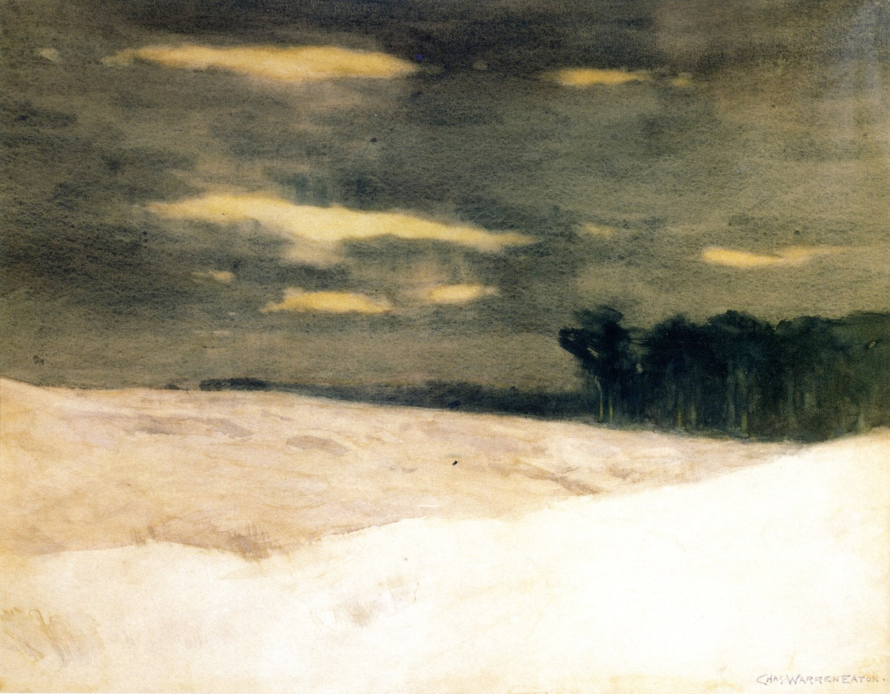 Snow Slopes by Charles Warren Eaton,A3(16x12")Poster