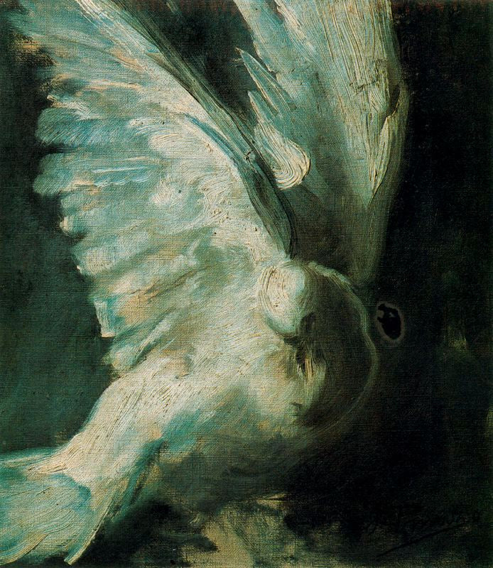 The Dove, vintage artwork by Ignacio Pinazo Camarlench, 12x8" (A4) Poster