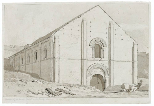 Chapel in the Castle, Normandy, vintage artwork by John Sell Cotman, 12x8" (A4) Poster