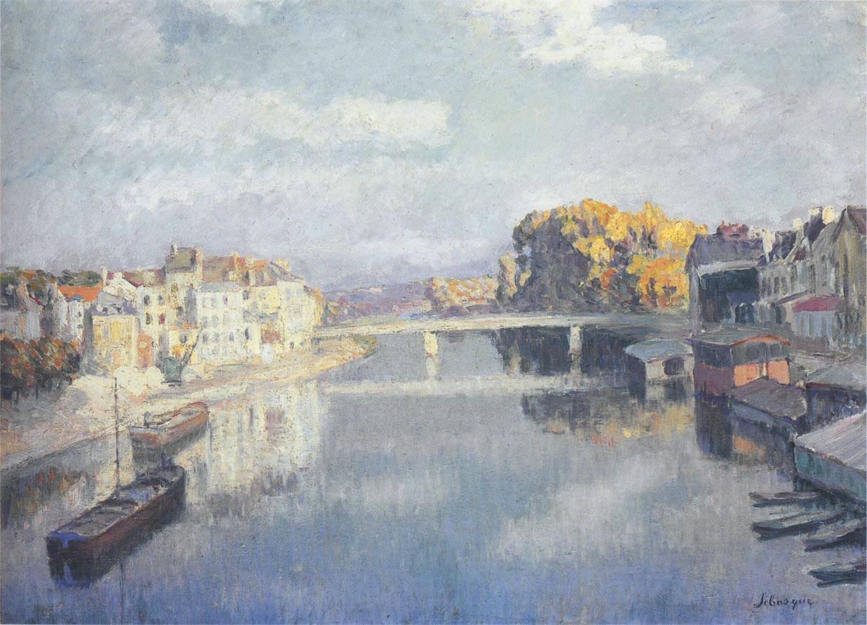 Boats on the Marne by Henri Lebasque,A3(16x12")Poster