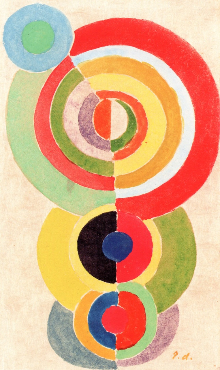 Rhythm I, vintage artwork by Robert Delaunay, 12x8" (A4) Poster