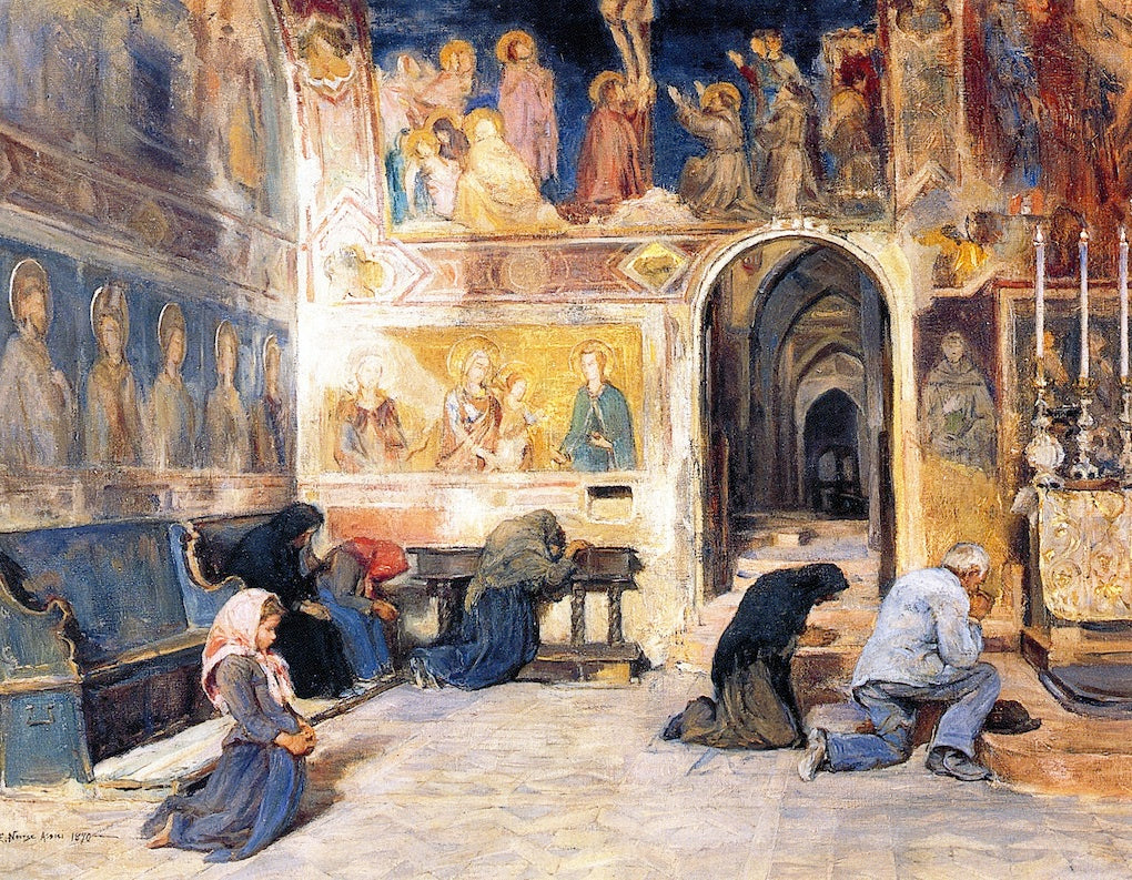The Church of St. Francis of Assisi by Elizabeth Nourse,A3(16x12")Poster