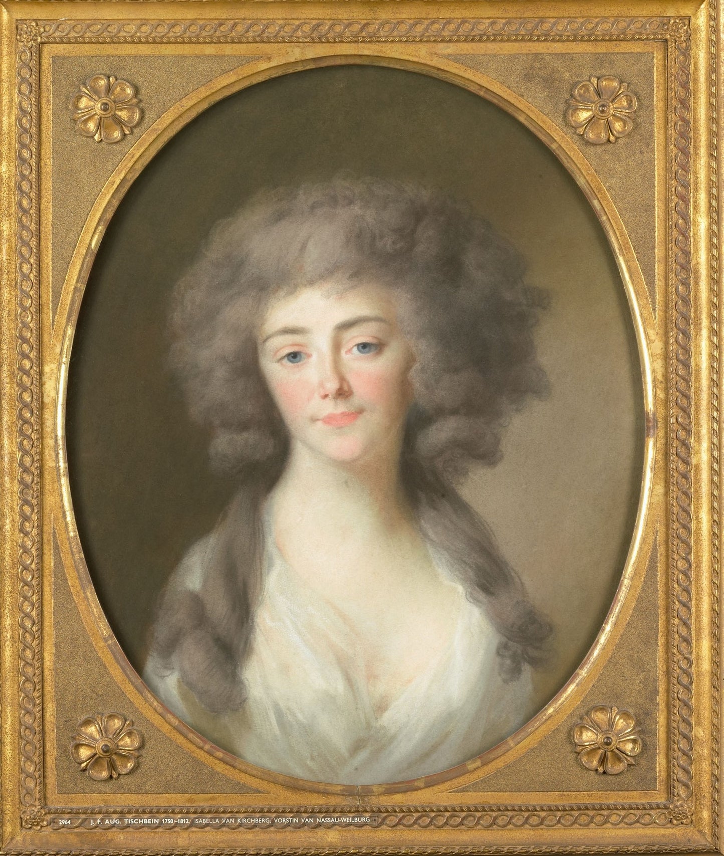Louisa Isabella Alexandrina Augusta von Kirchberg (1772-1827), vintage artwork by Johann Friedrich August Tischbein, 12x8" (A4) Poster