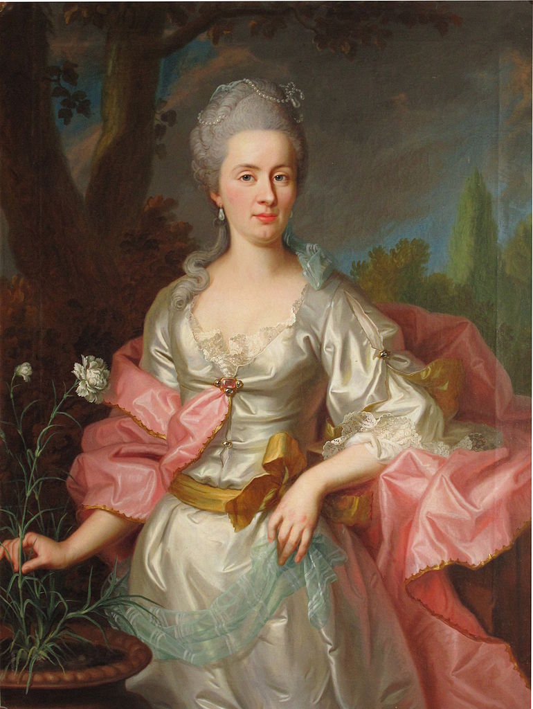 Augusta Katharina Lerber, vintage artwork by Emmanuel Jakob Handmann, 12x8" (A4) Poster