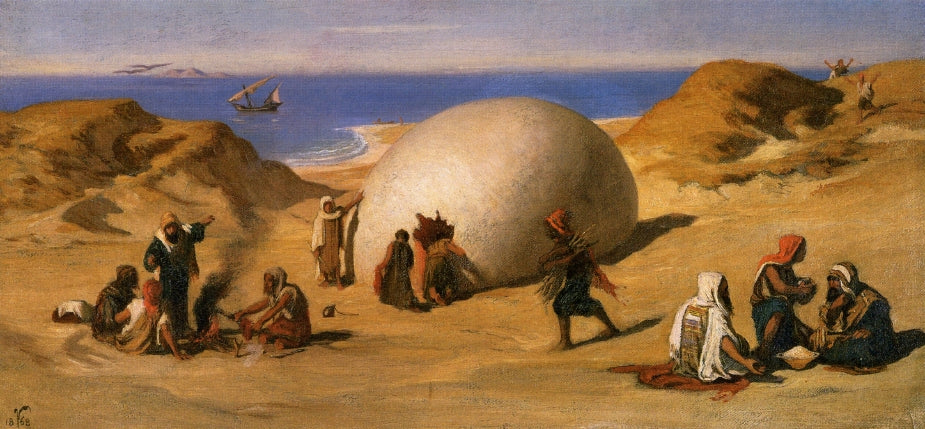 The Roc's Egg, vintage artwork by Elihu Vedder, 12x8" (A4) Poster