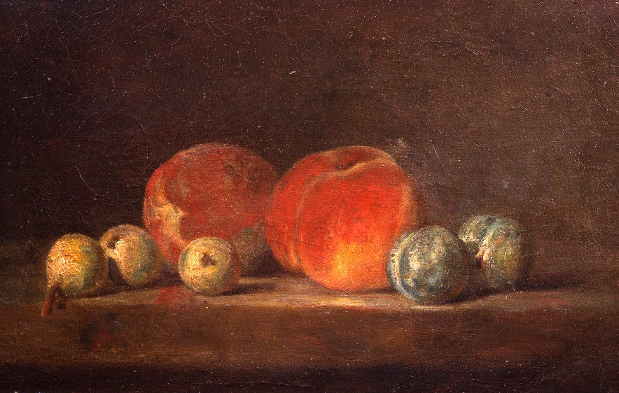 Pêches et Prunes, vintage artwork by Jean-Baptiste-Simeon Chardin, 12x8" (A4) Poster