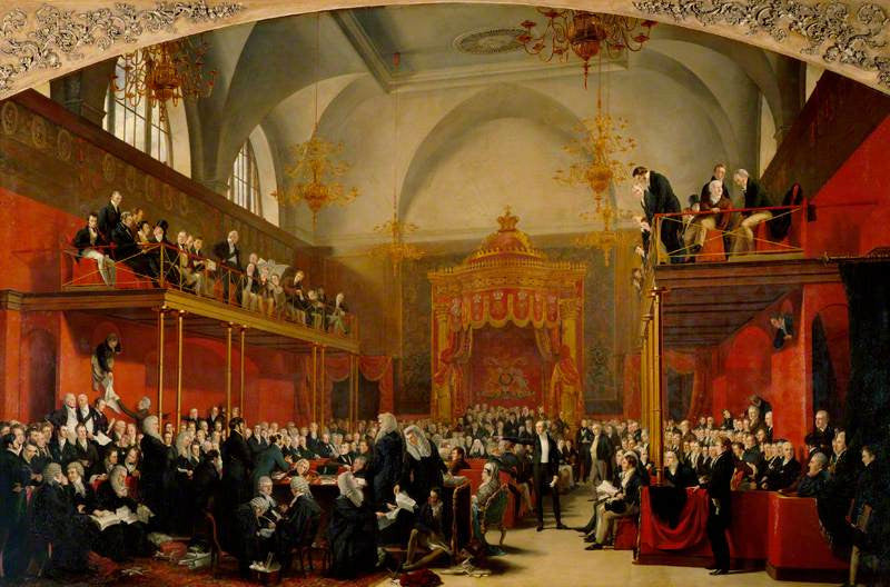 The Trial of Queen Caroline, vintage artwork by George Hayter, 12x8" (A4) Poster
