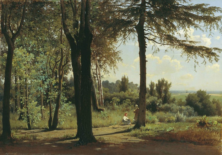 The Forest Edge, vintage artwork by Nikolai Artyngayev, 12x8" (A4) Poster