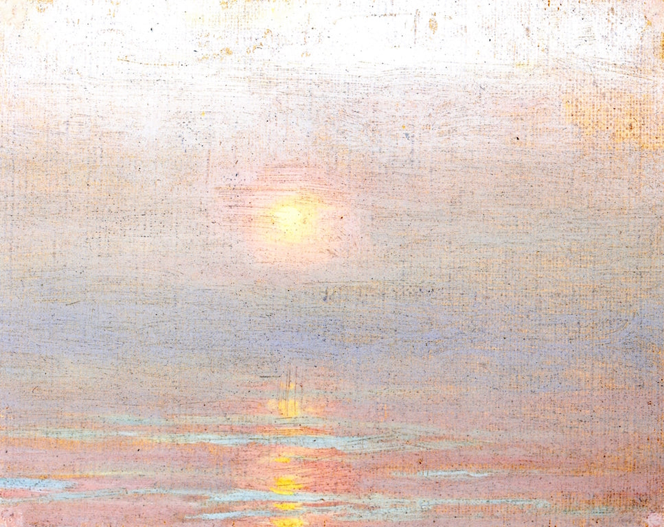 Sunset or Sunrise over Water, vintage artwork by William Blair Bruce, 12x8" (A4) Poster