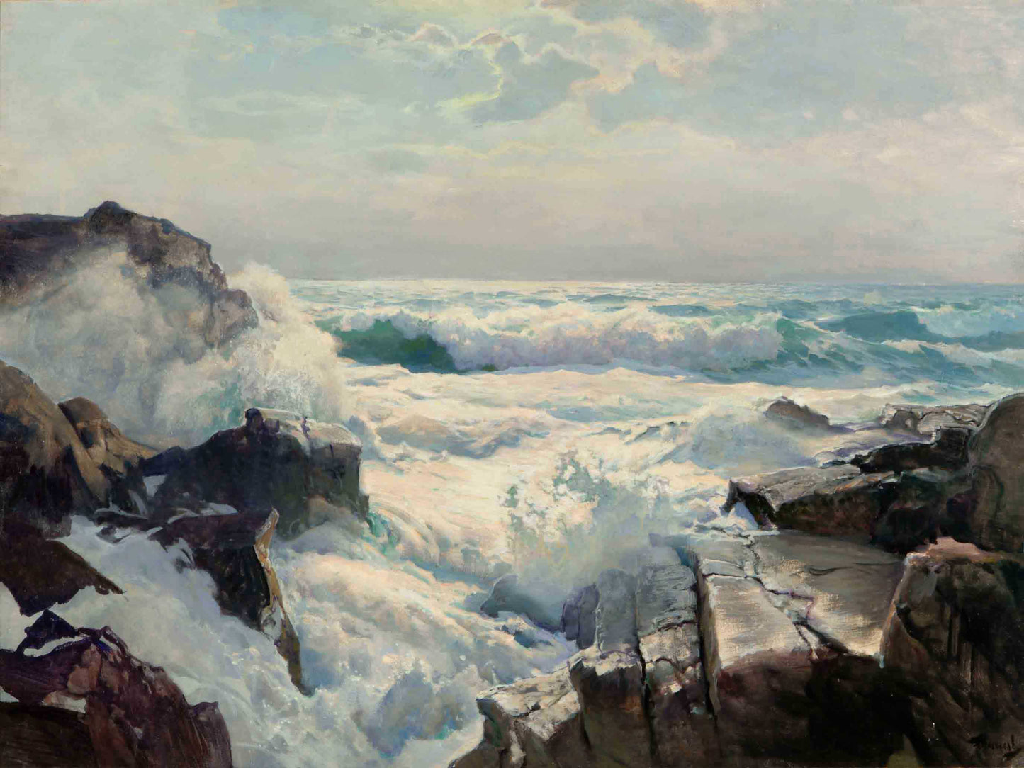 On the Maine Coast by Frederick Judd Waugh,A3(16x12")Poster