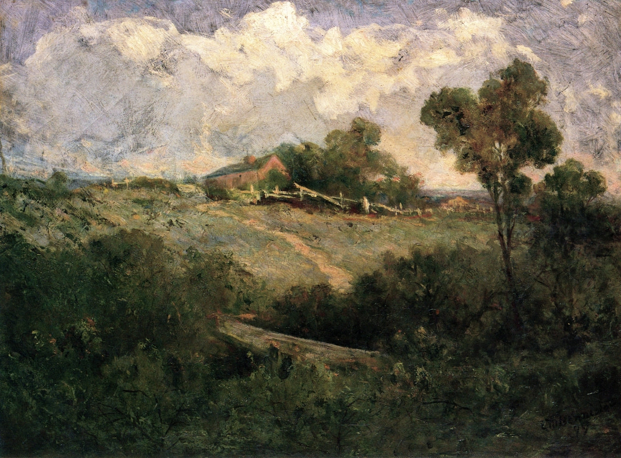 The Old Home, vintage artwork by Edward Mitchell Bannister, 12x8" (A4) Poster