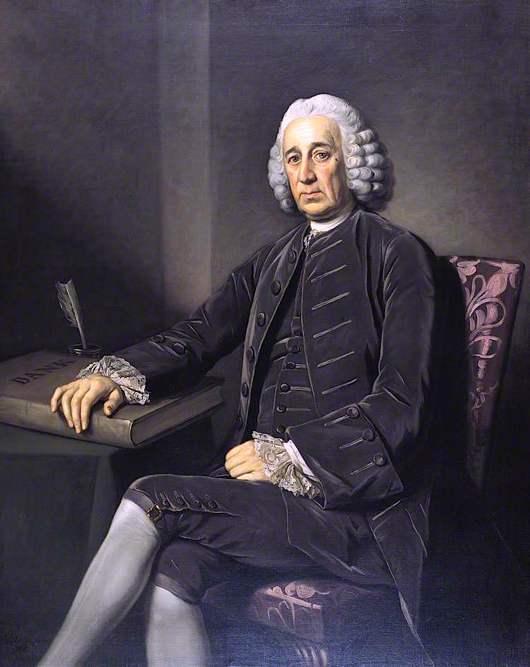 Bartholomew Burton, Governor of the Bank of England, vintage artwork by Sir Nathaniel Dance-Holland, 12x8" (A4) Poster