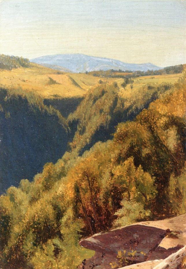 Summer Hills, Hunter Mountain, vintage artwork by Jervis McEntee, 12x8" (A4) Poster