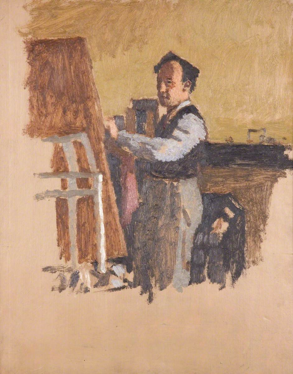 Self portrait by Edward Morland Lewis,16x12(A3) Poster