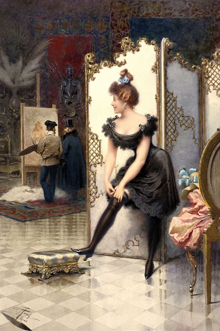 In the Artist's Studio by Giuseppe Aureli,A3(16x12")Poster