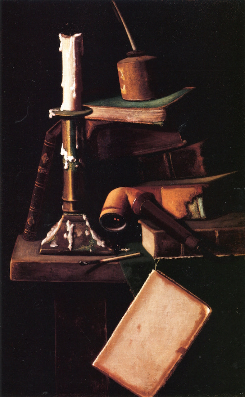 The Scholar's Table, vintage artwork by John Frederick Peto, 12x8" (A4) Poster