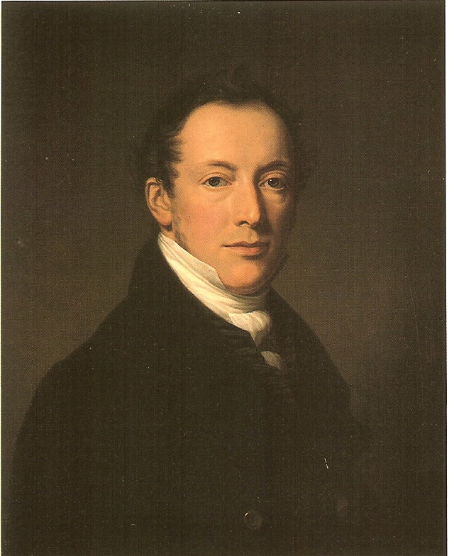Johann Heinrich Schröder, vintage artwork by Friedrich Carl Groger, 12x8" (A4) Poster