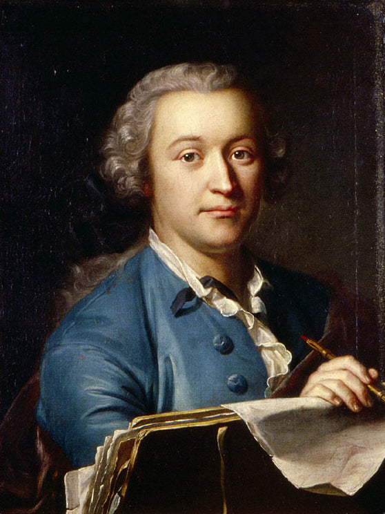 Portrait of Johann Ludwig Aberli, vintage artwork by Emmanuel Jakob Handmann, 12x8" (A4) Poster