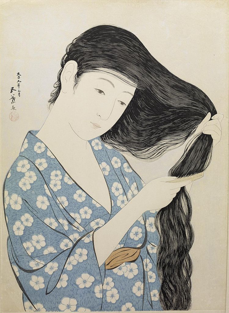 Portrait of Kodaira Tomi by Goyō Hashiguchi,16x12(A3) Poster