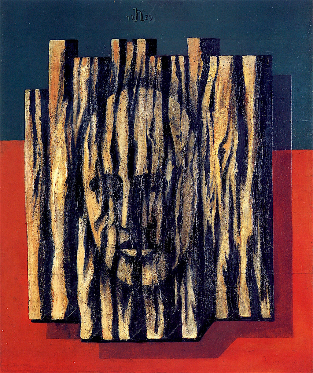 Vanishing Face, vintage artwork by Heinrich Hoerle, 12x8" (A4) Poster