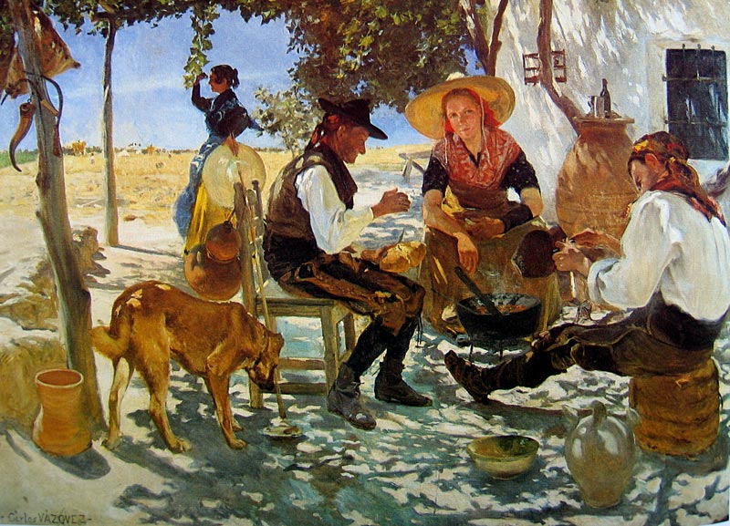 La bendicion de la comida by Carlos Vazquez Ubeda,A3(16x12")Poster
