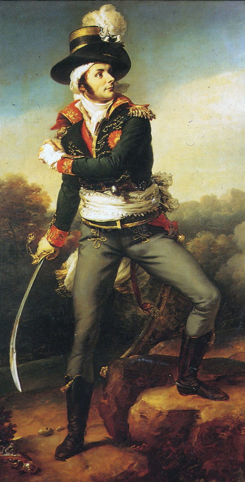 François Athanase de Charette de la Contrie, vintage artwork by Jean-Baptiste Paulin Guerin, 12x8" (A4) Poster